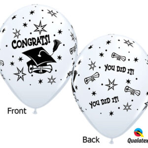 Latex Balloons-Cap & Diploma Congrats