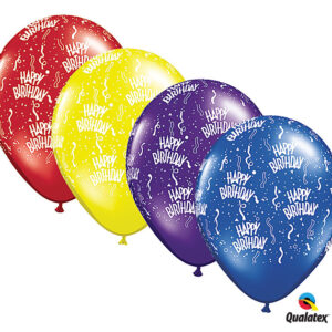 Latex Balloons-Happy Birthday Assorted