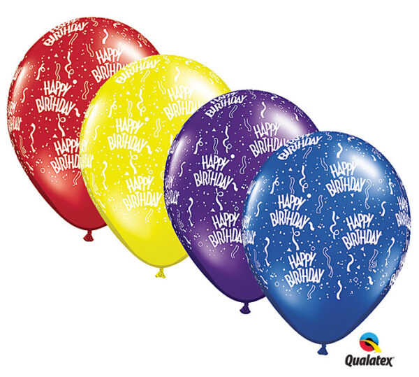 Latex Balloons-Happy Birthday Assorted